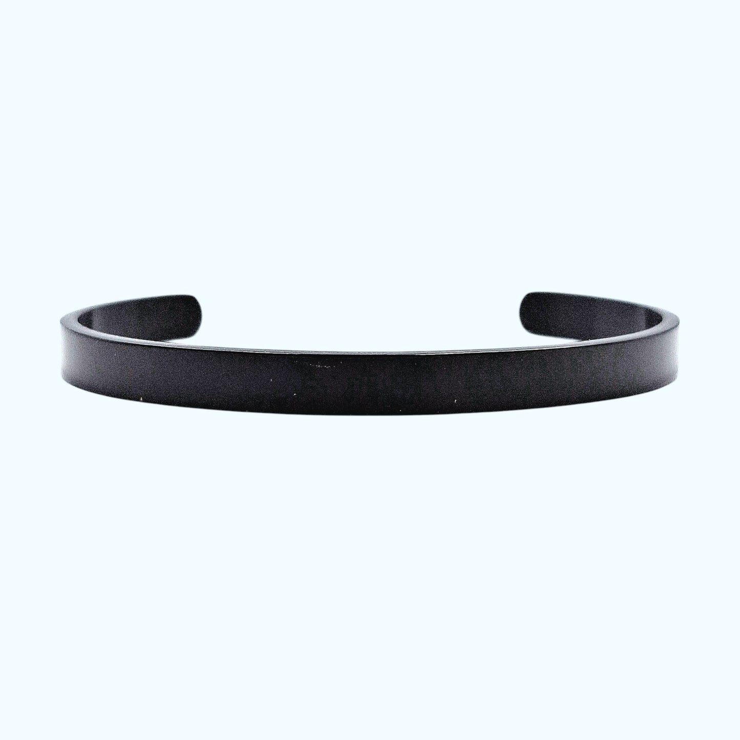 Bracciale Uomo Schiava in Acciaio Nero con Incisione Personalizzata