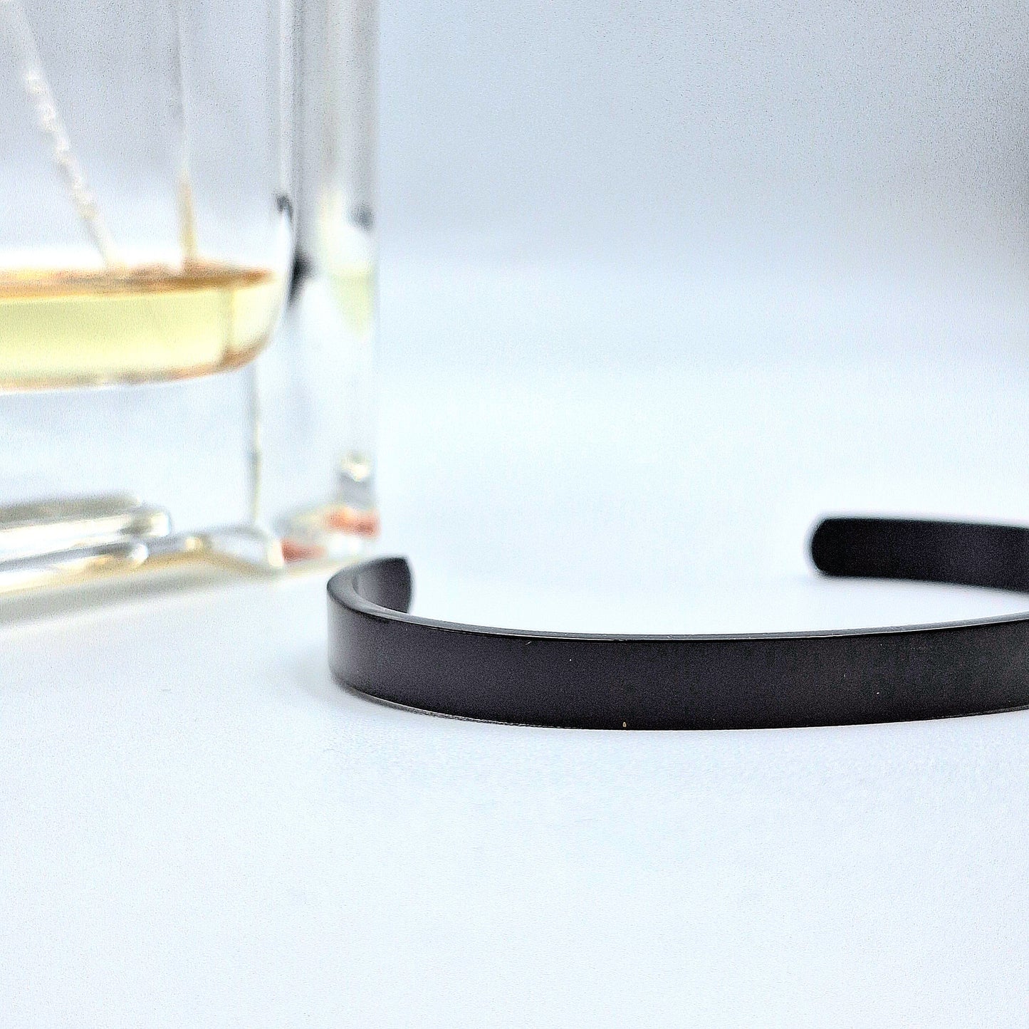 Bracciale Uomo Schiava in Acciaio Nero con Incisione Personalizzata
